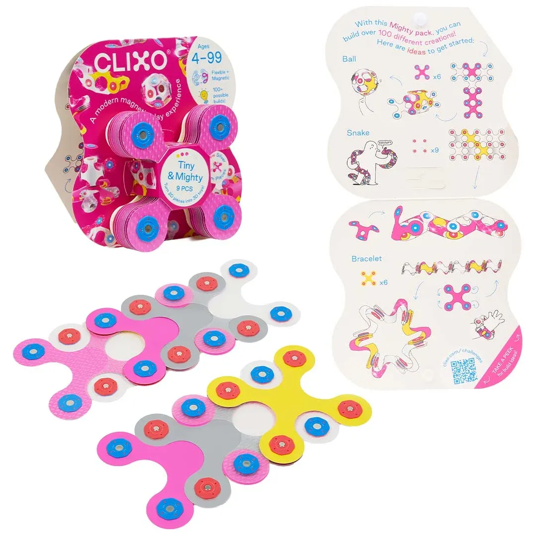 Clixo Tiny &amp; Mighty Sparkle magnetische bouwset 9 st.