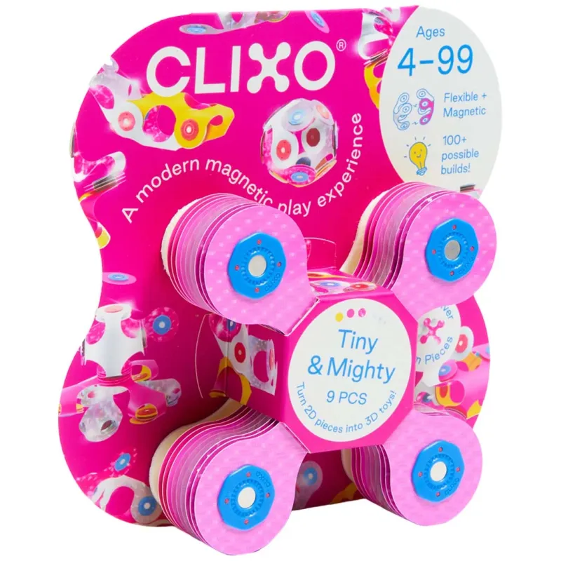 Clixo Tiny &amp; Mighty Sparkle magnetische bouwset 9 st.