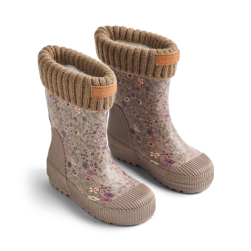 Rubber Boot Thermo Wader portabella flowers