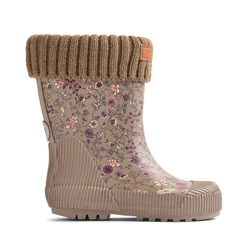 Rubber Boot Thermo Wader portabella flowers
