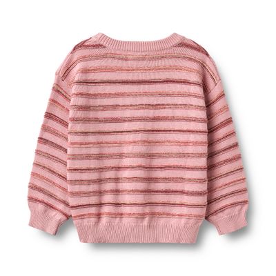 Jacquard Pullover Harlow berry cream stripe