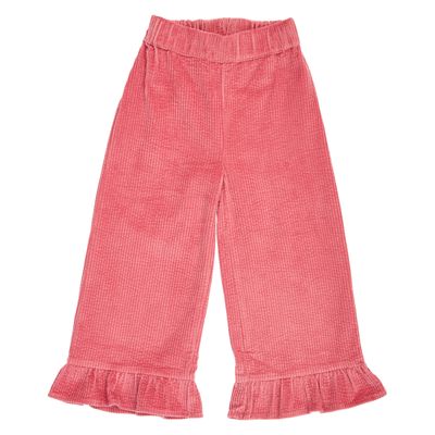 Musli Corduroy Frill Wide Leg Pants