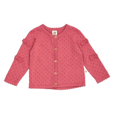 Musli Knit Pointelle Bow Cardigan Baby