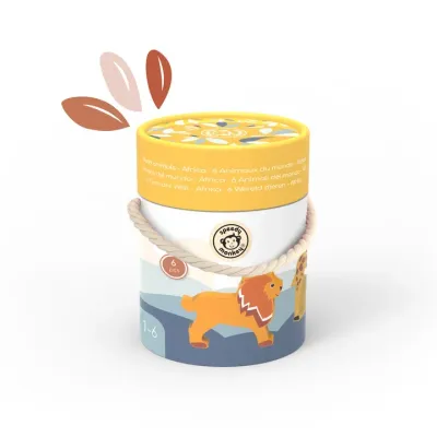 De Speedy Monkey houten dierenset Afrika
