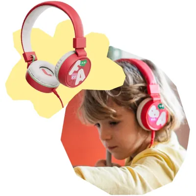 FABA Bedrade Kinderkoptelefoon Tutum Rood