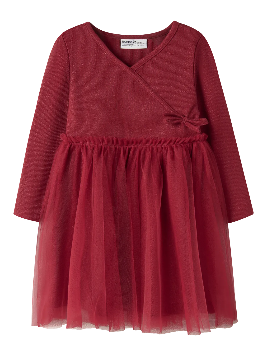 Name it Mini RITTY LS SLIM DRESS Red