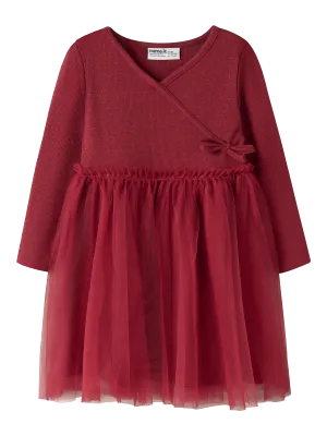 Name it Mini RITTY LS SLIM DRESS Red
