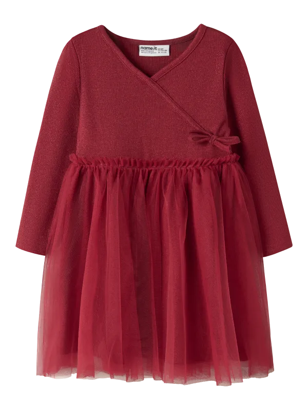 Name it Mini RITTY LS SLIM DRESS Red