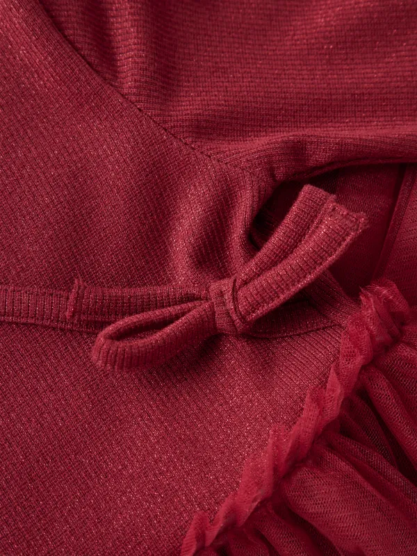 Name it Mini RITTY LS SLIM DRESS Red