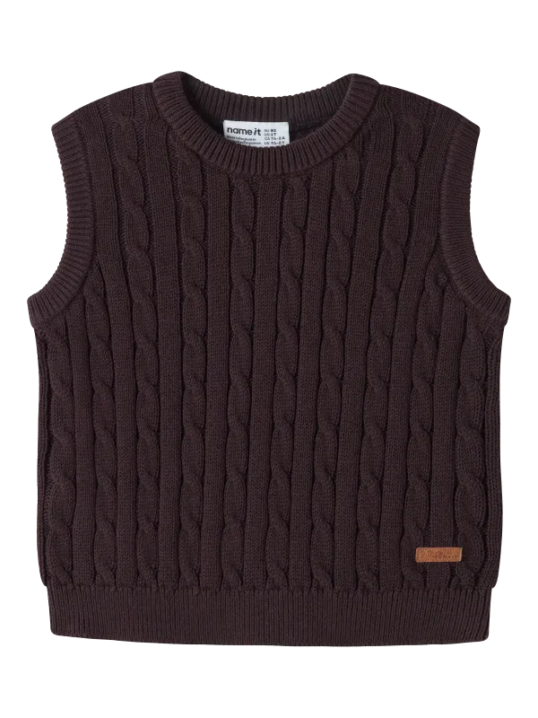 Name it Mini RAFFAT KNIT SLIPOVER Red