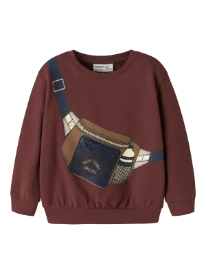 Name it Mini RAFI LS NREG SWEAT BRU BOX Brown