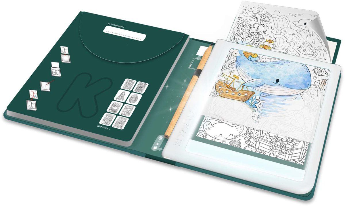 Kidywolf K-DRAW-PAD Meli-Melo Tekenkit met Lichttablet (30 tekeningen)