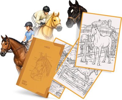 Kidywolf KIDYDRAW-PAD Refill Horses (30 illustraties)