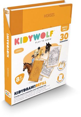 Kidywolf KIDYDRAW-PAD Refill Horses (30 illustraties)