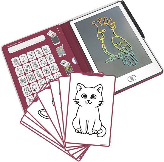 Kidywolf Kidydraw Mini Tekentablet Huisdieren (30 illustraties)