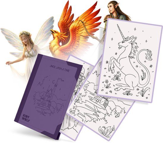 Kidywolf KIDYDRAW-PAD Refill Once Upon a Time 8+ (30 illustraties)