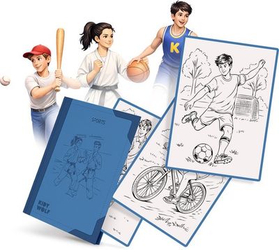 Kidywolf KIDYDRAW-PAD Refill Sports (30 illustraties)