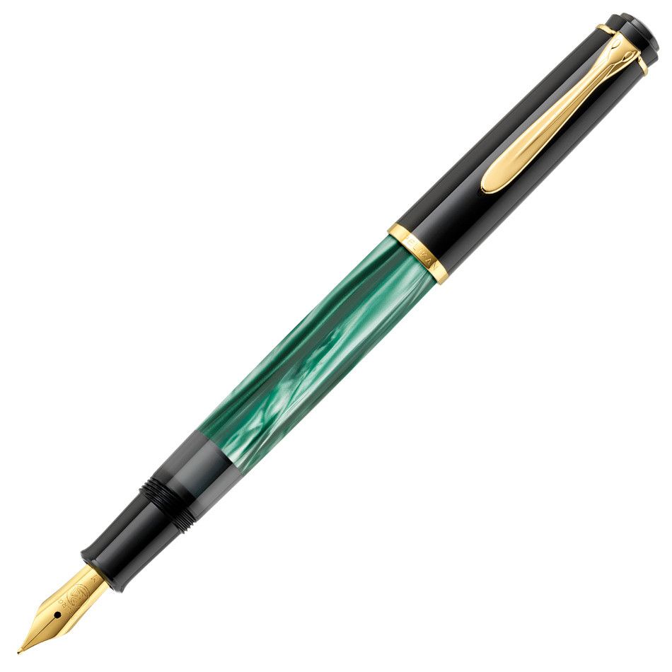 Pelikan M200 Green Marble Fountain Pen, Nib Size: Fine