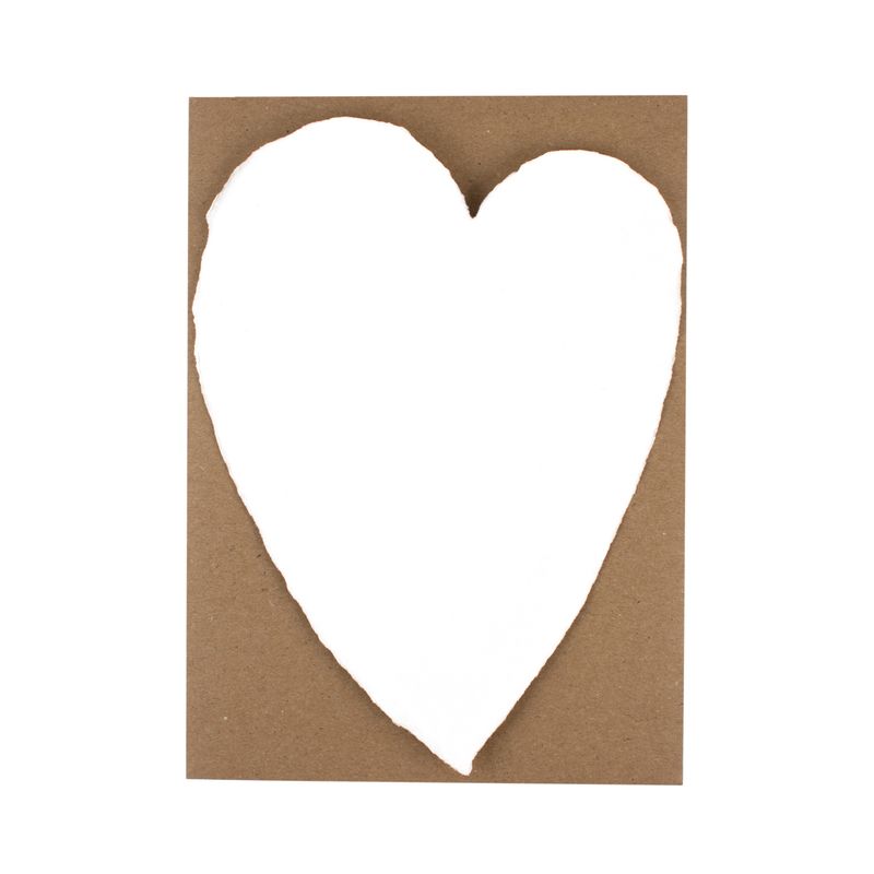 Large White Handmade Paper Heart, Size: Single