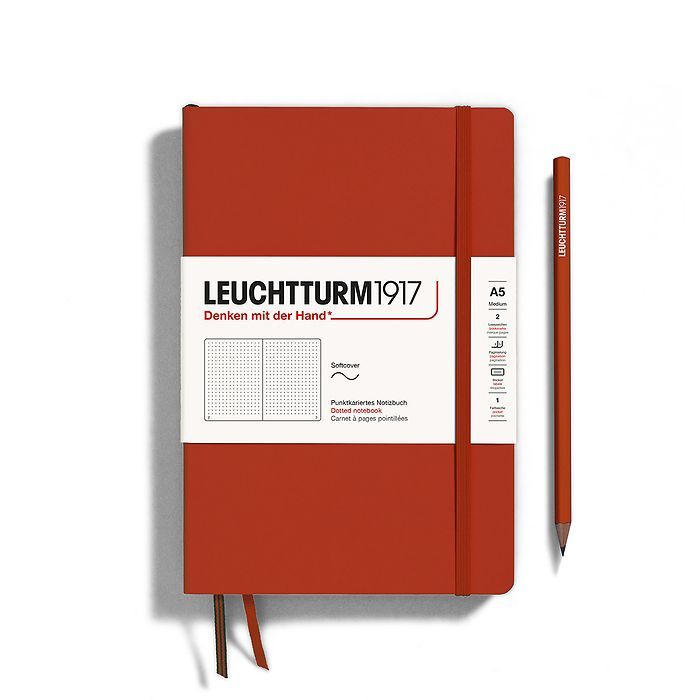 Leuchtturm1917 - A5 Softcover Notebook - Fox Red, Ruling: Dot