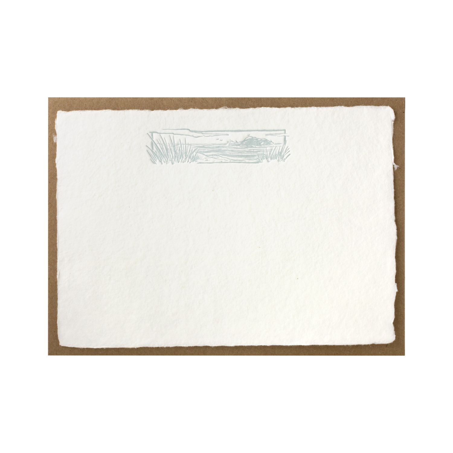 Seagrass Deckled Correspondence Note, Size: Single