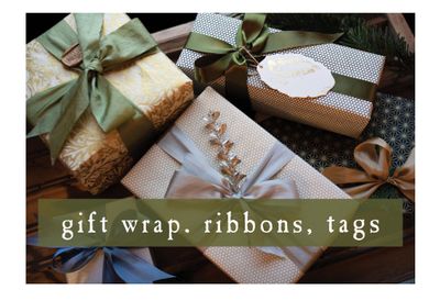 Gift Wrap, Ribbon, Tags