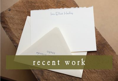 Personal Letterpress Stationery - View Recent Work