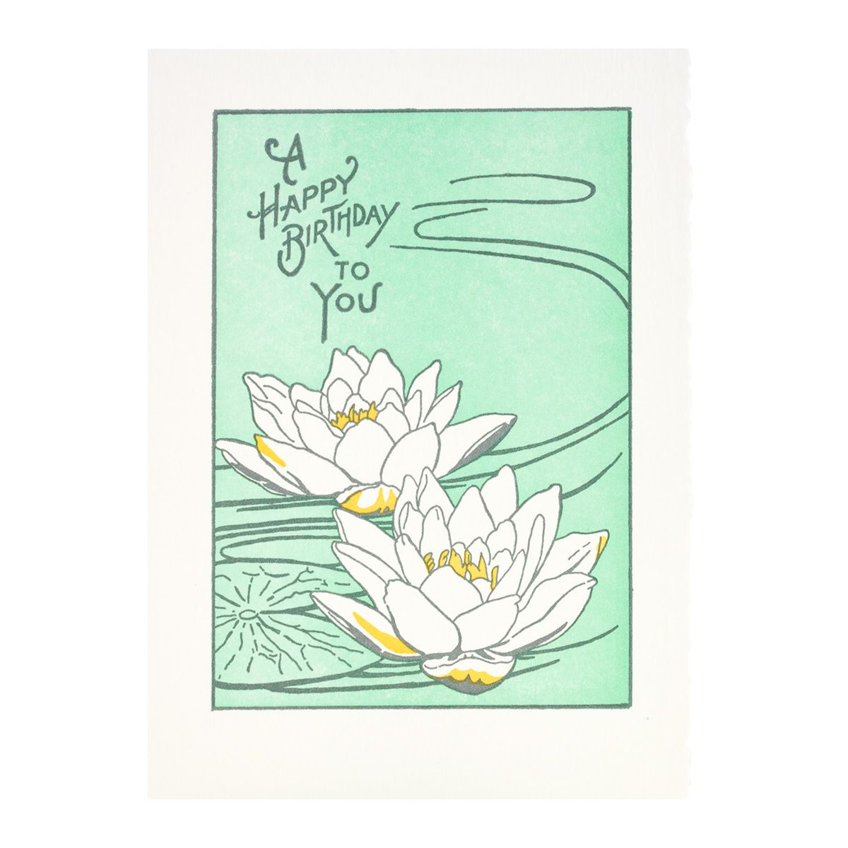 Golden Pond Happy Birthday Letterpress Card