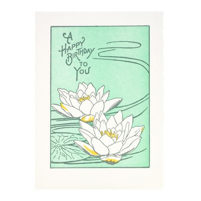 Golden Pond Happy Birthday Letterpress Card