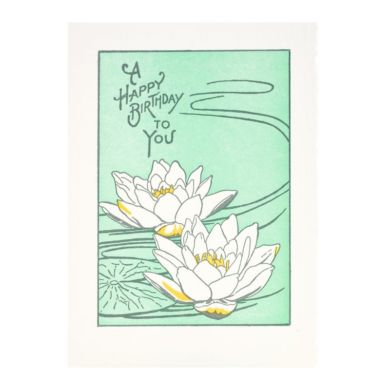 Golden Pond Happy Birthday Letterpress Card