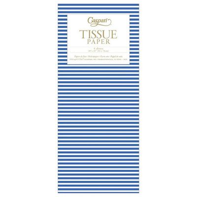 Mini Stripe Navy Tissue Pkg 4 Sheets