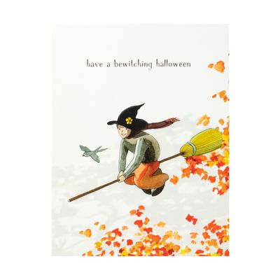 October Flight Halloween Greeting Card