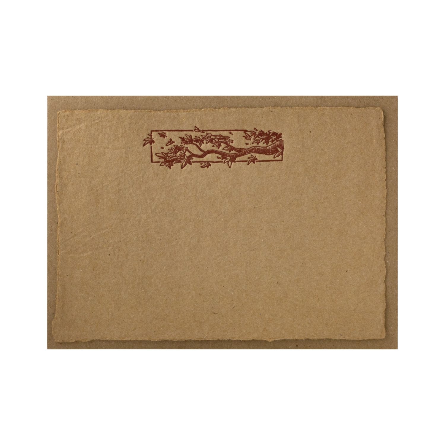 Maple Branch Deckled Correspondence Note, Size: Single