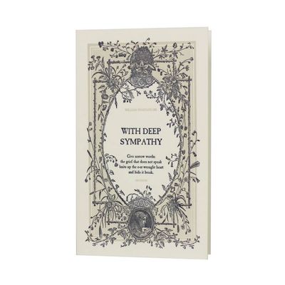 With Deep Sympathy English Literature Letterpress Card