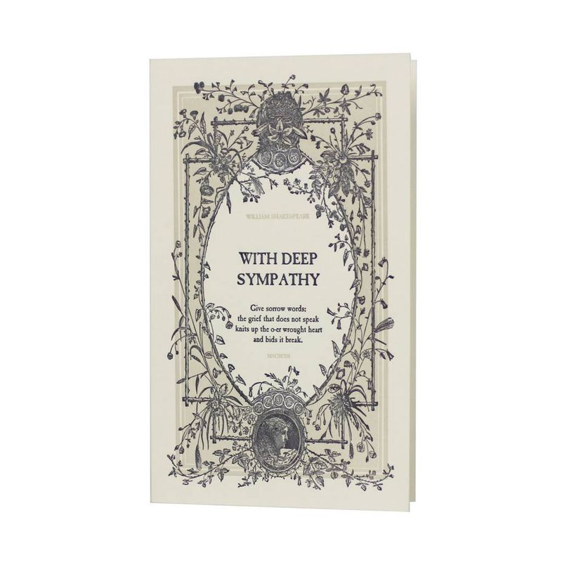 With Deep Sympathy English Literature Letterpress Card