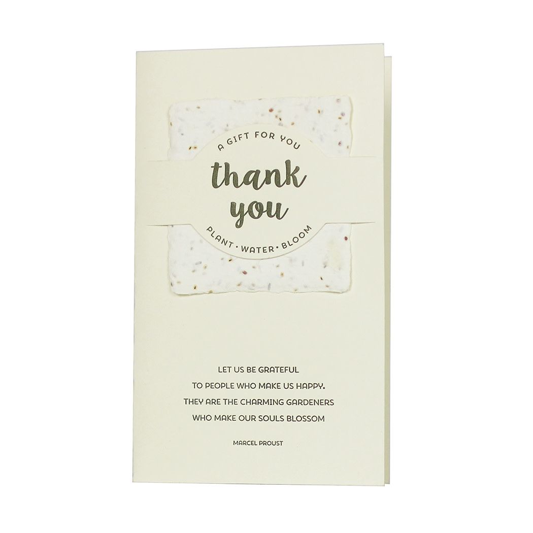 Thank You Wildflower Mix Letterpress Card