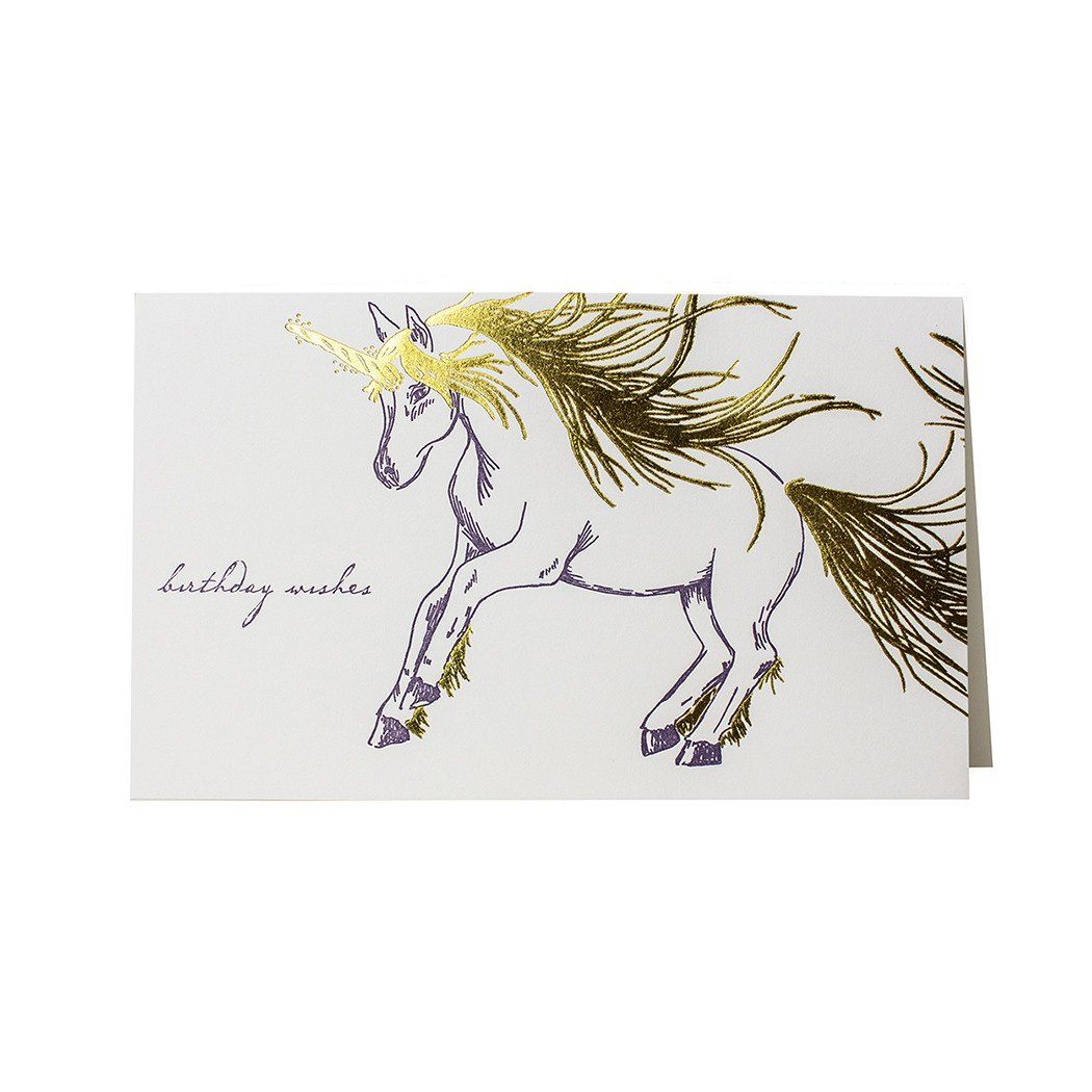 Birthday Wishes Menagerie Greeting Letterpress Card