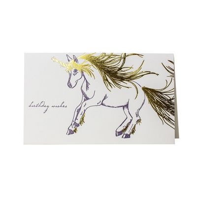 Birthday Wishes Menagerie Greeting Letterpress Card