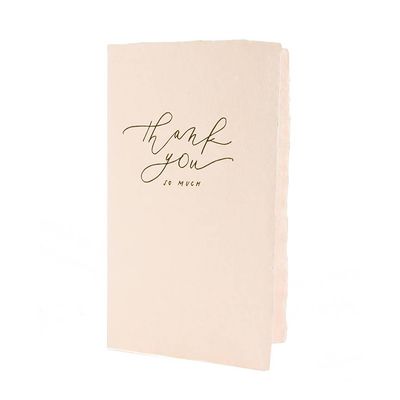Thank You So Much Letterpress Calligraphy Note