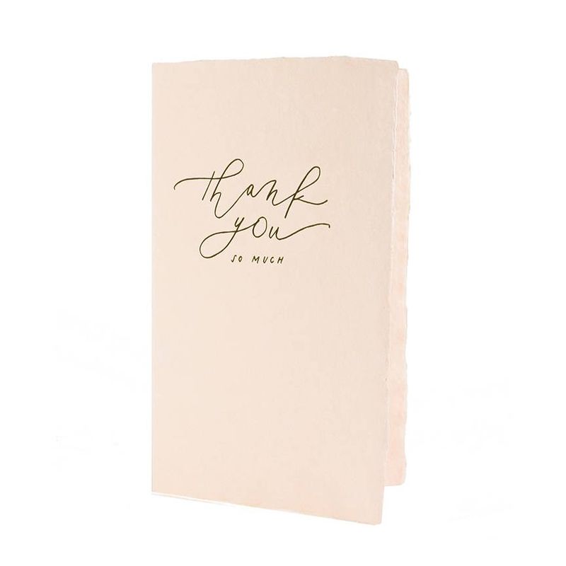 Thank You So Much Letterpress Calligraphy Note