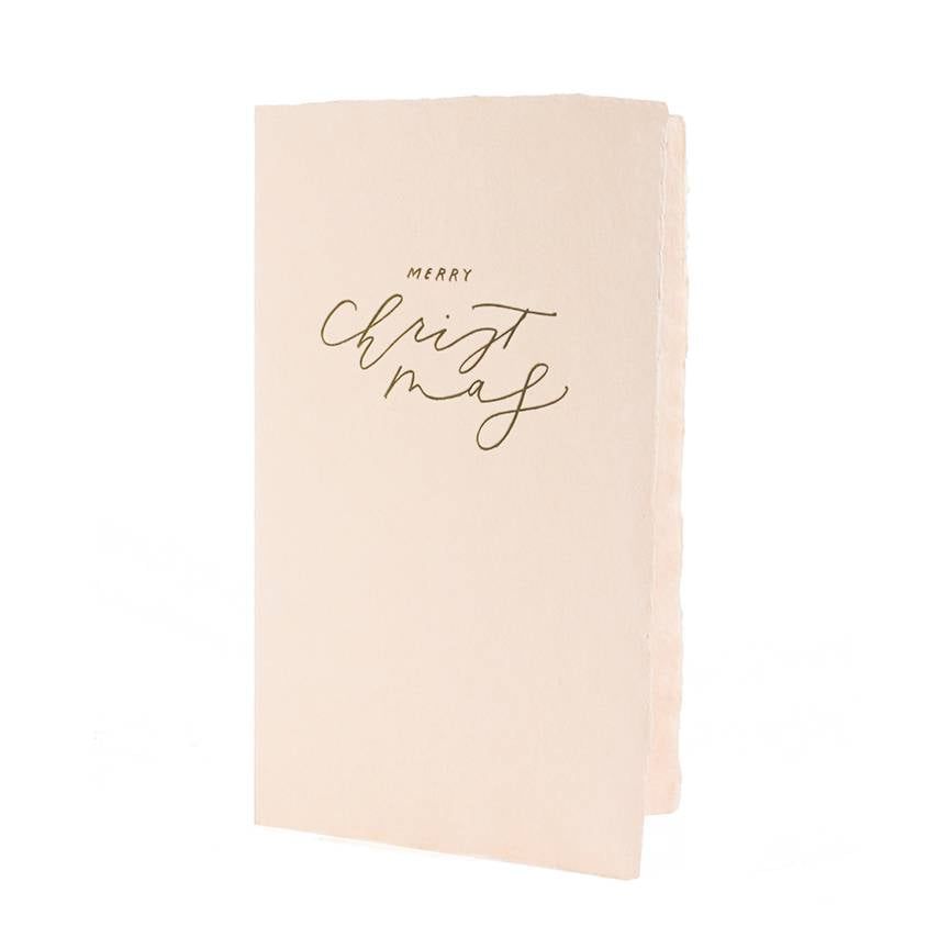 Merry Christmas Letterpress Calligraphy Note