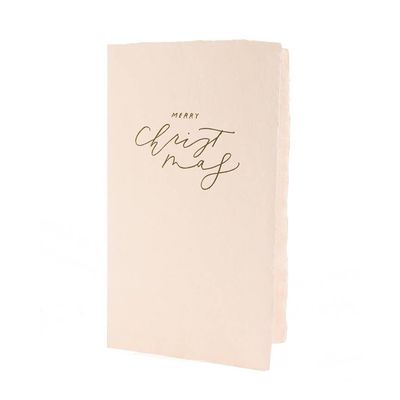 Merry Christmas Letterpress Calligraphy Note