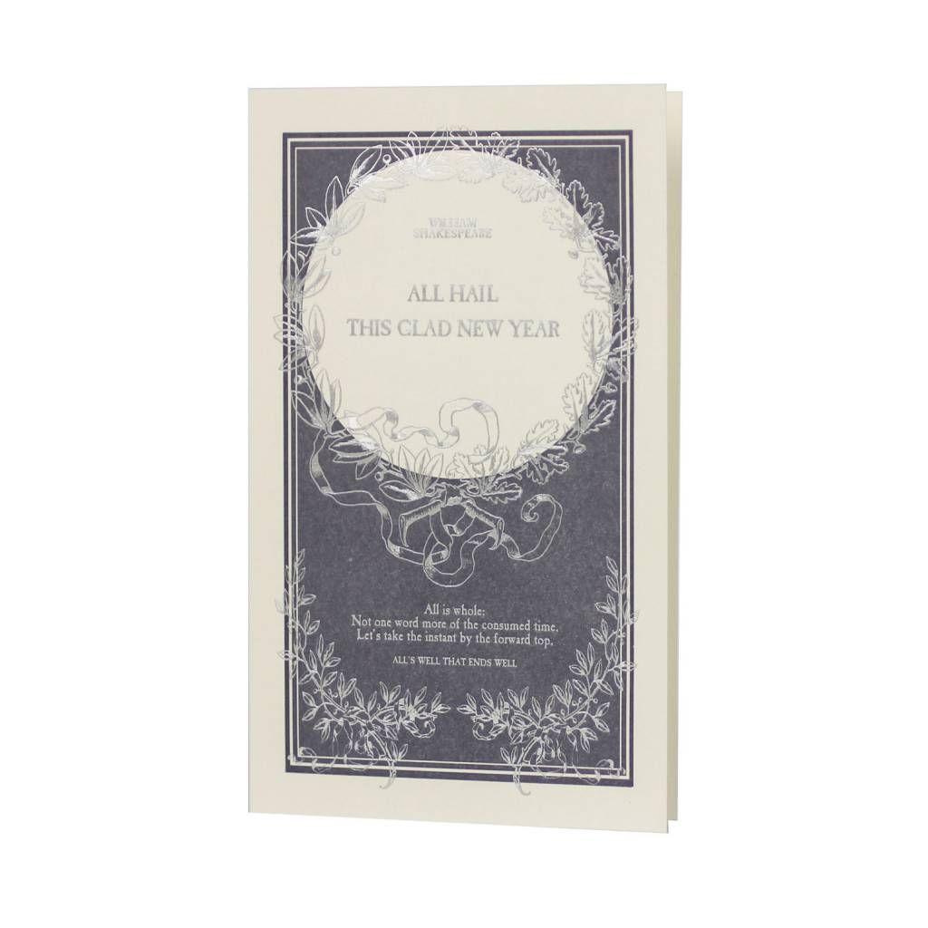 New Year English Literature Letterpress Card