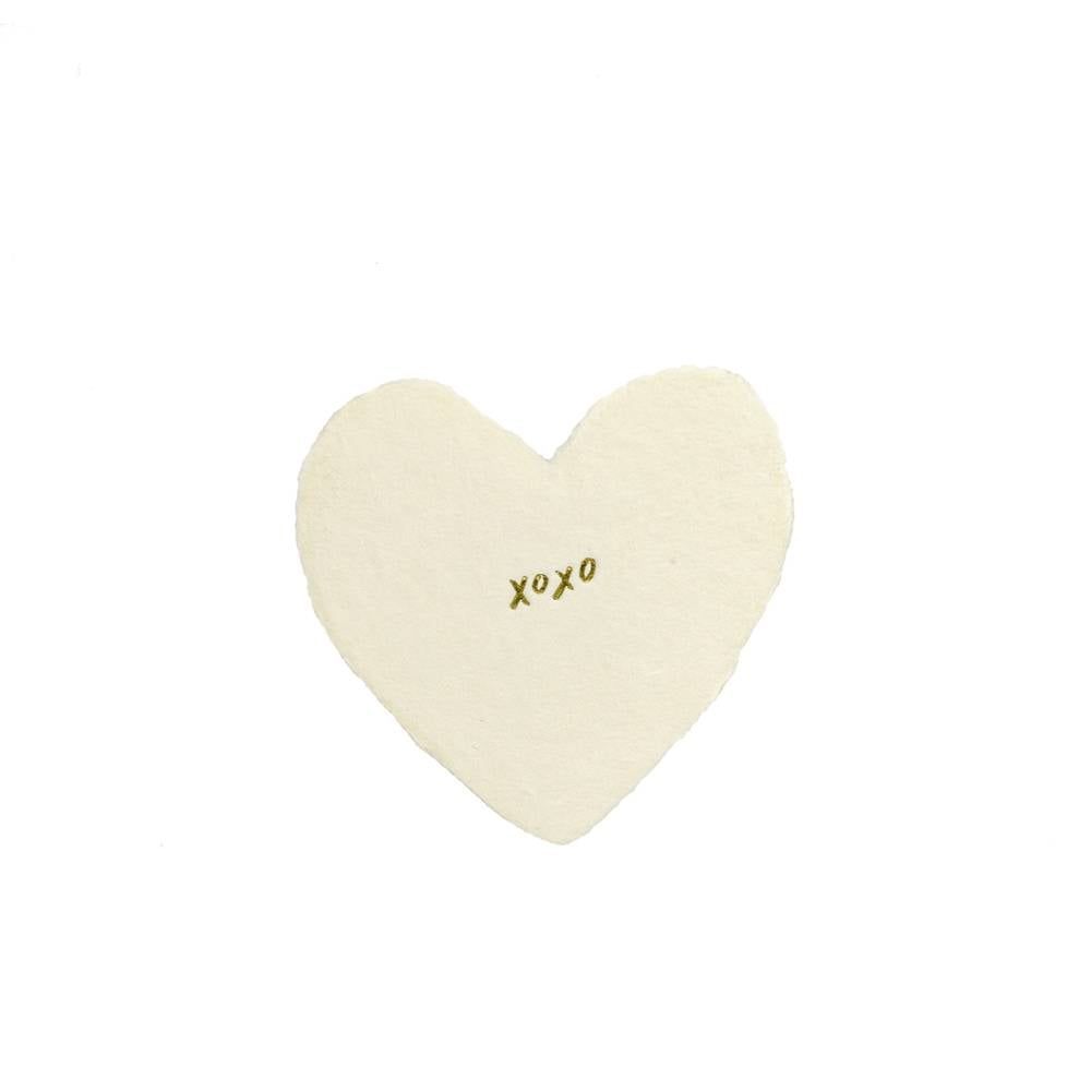 Xoxo Letterpress Foiled Heart Enclosure