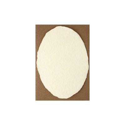 Handmade Paper Cream Oval