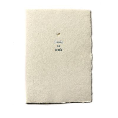 Thanks So Much Small Salutation Letterpress Card