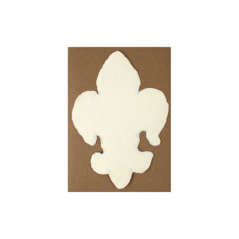 Handmade Paper Cream Fleur De Lys