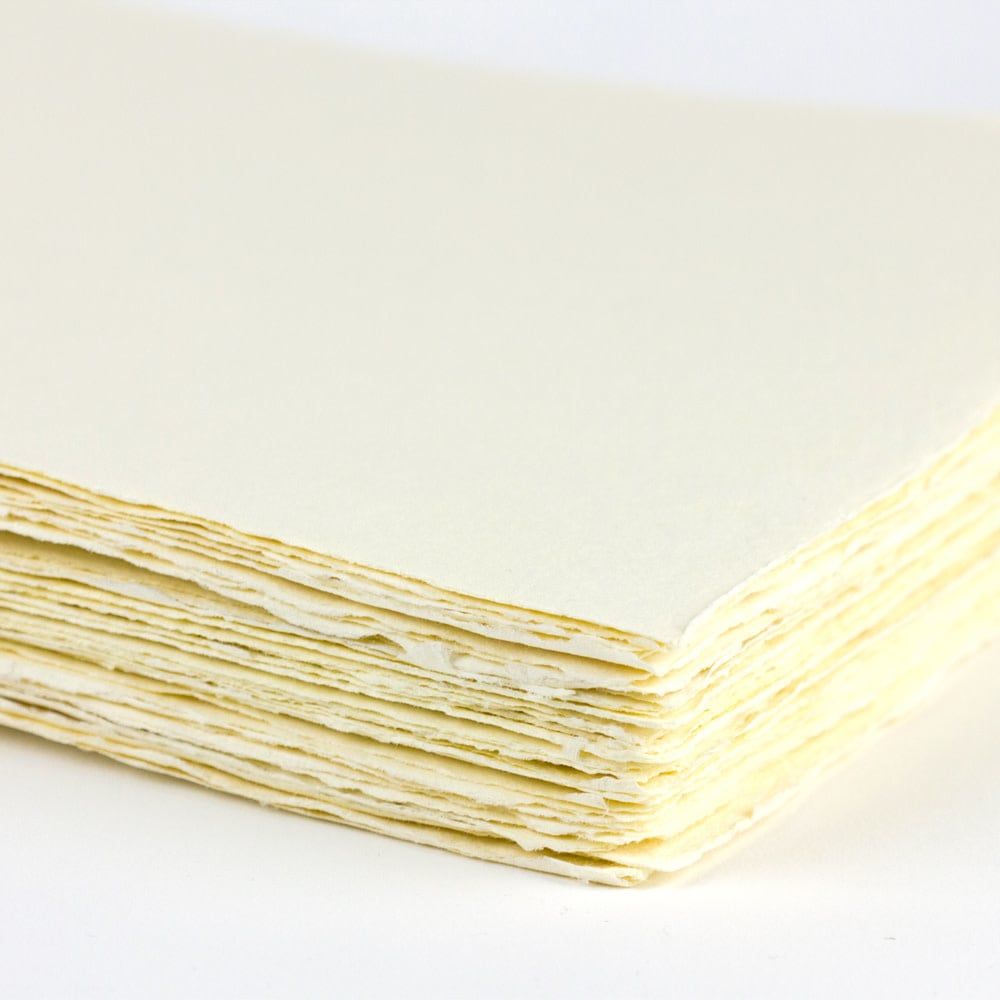 Cream Handmade Paper Sheet