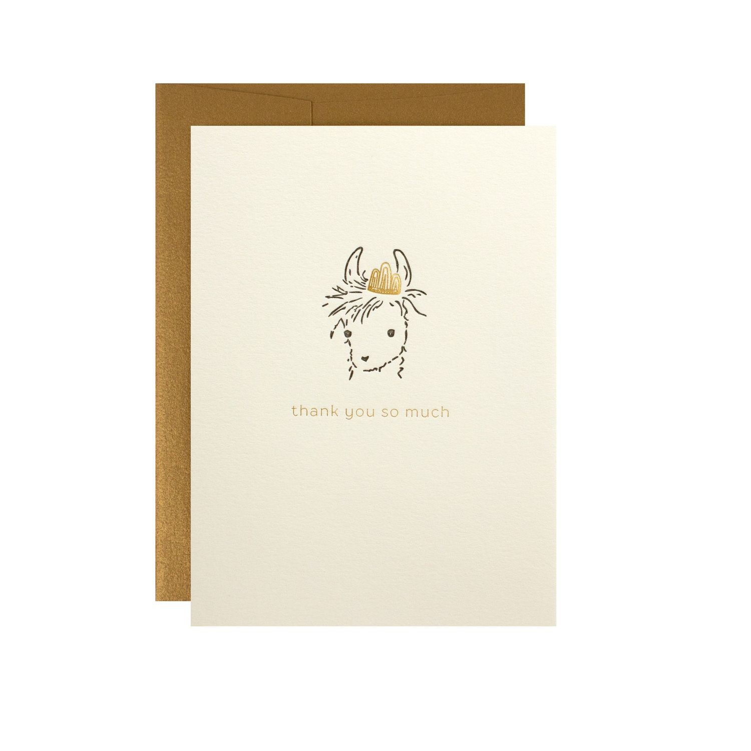 Thank You So Much Adorable Animal Letterpress Card