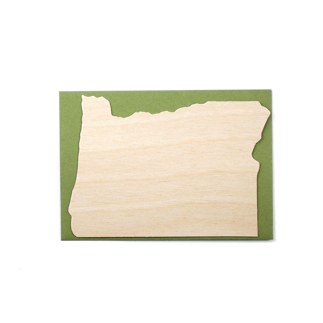 Die-Cut Birch Veneer Oregon Outline